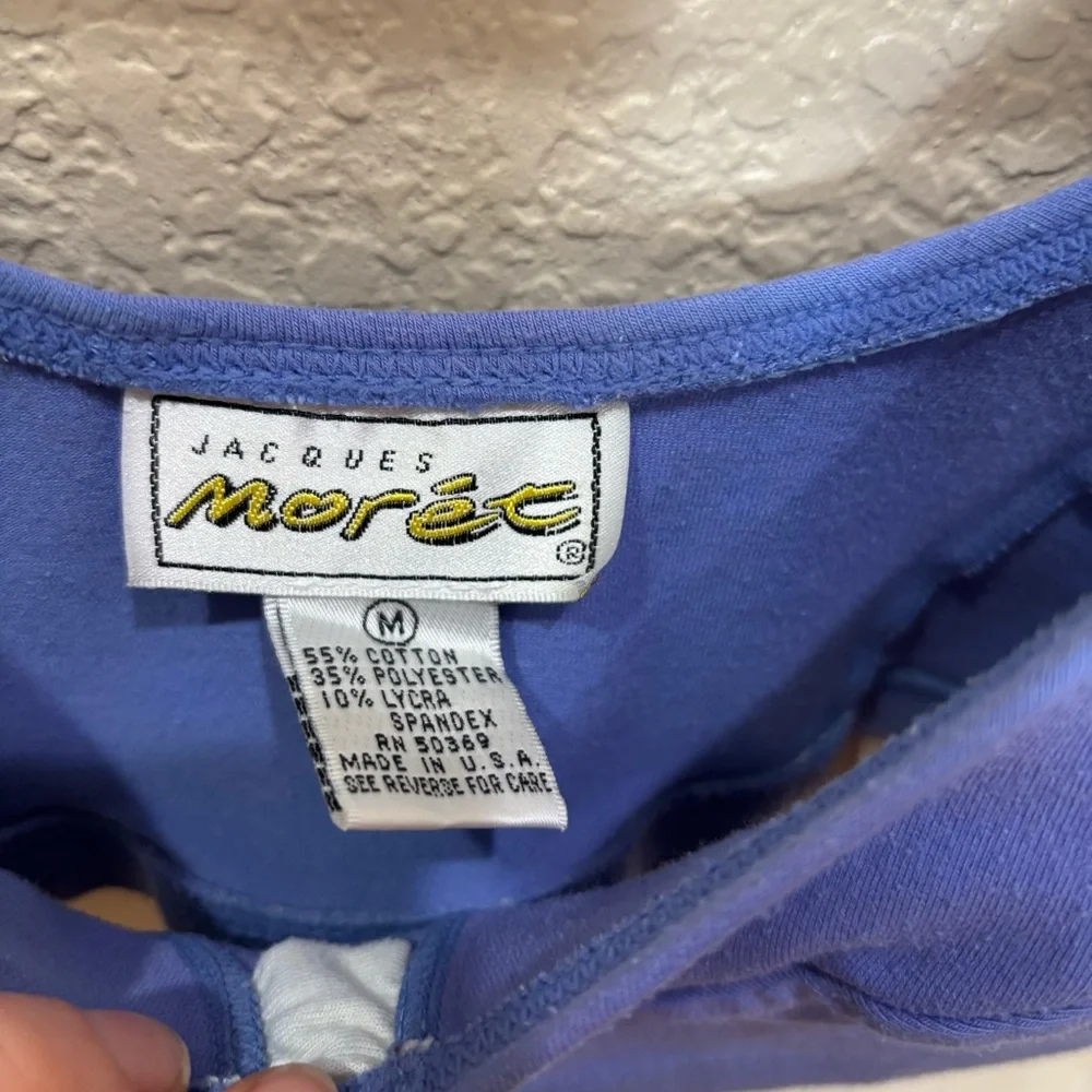 Jacques Moret Vintage Bustier Cropped Tank Top size Medium - Periwinkle Y2K 90’s - Picture 3 of 4